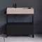 Modern Console Vanity, Travertine Style Sink, 35
